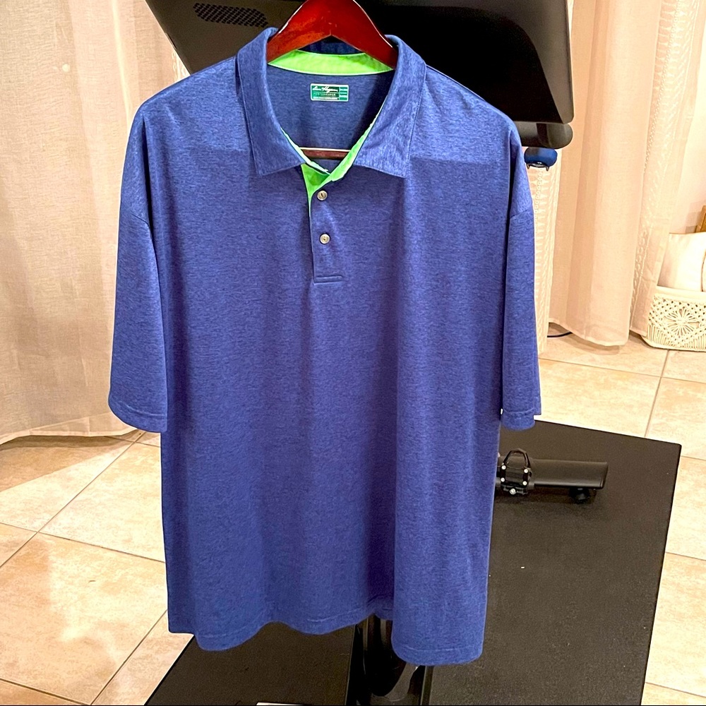 BEN HOGAN Performance Polo Purple/Lime Green Detail - Mens 3XL